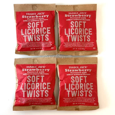4 包 Trader Joe's 软草莓甘草扭曲 8 盎司每件 — 第 1/2 张图片
