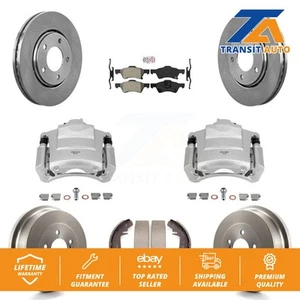 Front Rear Disc Brake Caliper Rotor Drum Semi-Metallic Pad Kit For Dodge Caravan - Picture 1 of 1