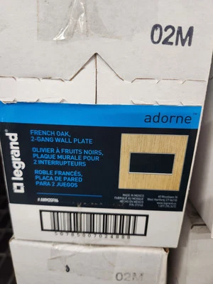 Paquete de 4 placas de pared de 2 velocidades de roble francés Legrand Adorne nuevas  Foto 1 de 3