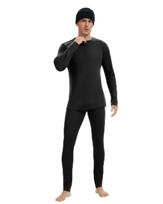 Men's 100% Merino Wool Base Layer Sets - Midweight Thermal Underwear Gifts Pa... - Image 1 of 4
