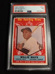 1959 Topps Willie Mays All Star #563 PSA NM 7 - Picture 1 of 2