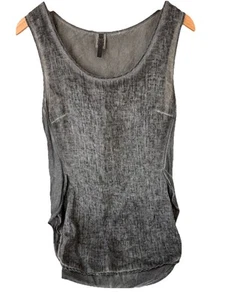 XCVI Women’s Tank Top Gray Front Linen Back Cotton Size Medium - Picture 1 of 8