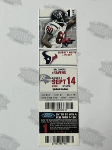 2008 Baltimore Ravens at Houston Texans Ticket 9/14/08 - Picture 1 of 1