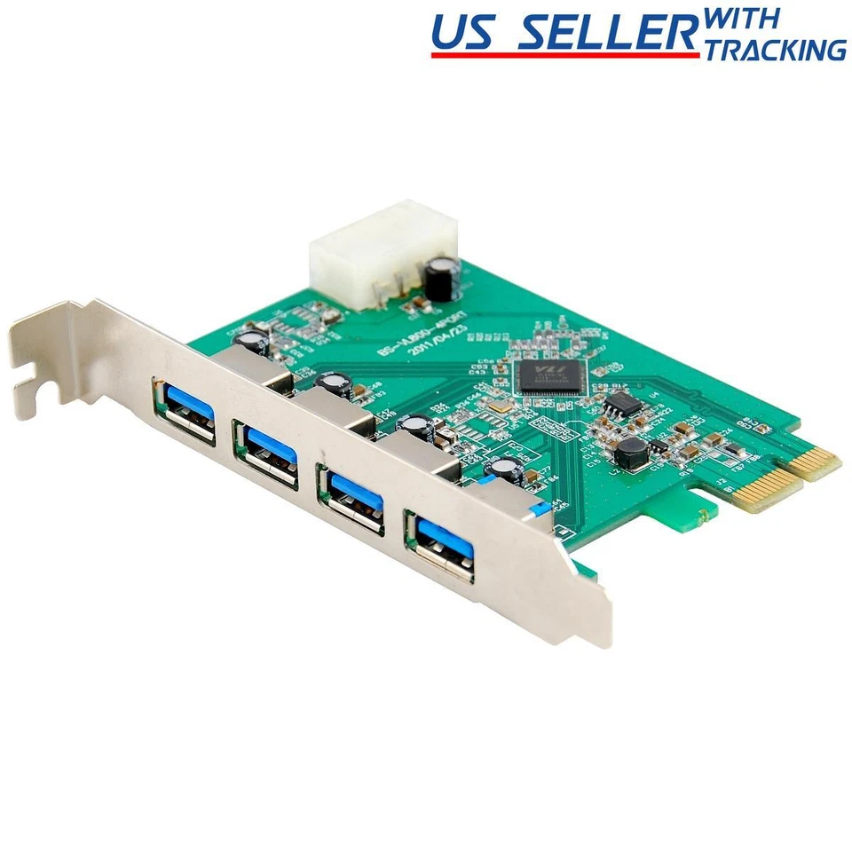Protronix 4-Port SuperSpeed USB 3.0 PCI-Express Controller Card - Image 1 of 2