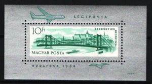 Hungary 1964. Bridge nice sheet MNH (**) Mi.: Block 45. / 9 EUR - Picture 1 of 1