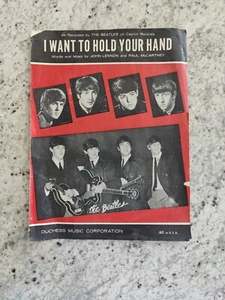 Beatles, Stones Sheet Music;  Hold Your Hand 1963, Good; Paint it Black 1966, VG - Picture 1 of 18