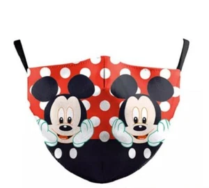 Adult Mickey Mouse Face Mask Washable Reusable Adjustable US Seller Fast Ship   - Picture 1 of 7