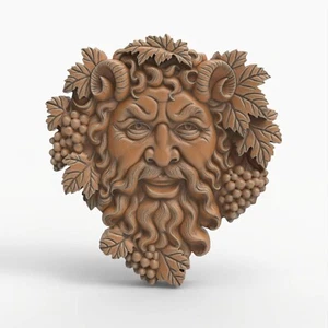 STL Files For CNC Router 3D Printer Laser Dionysus God of Vine Plaque Sculpture - Picture 1 of 1