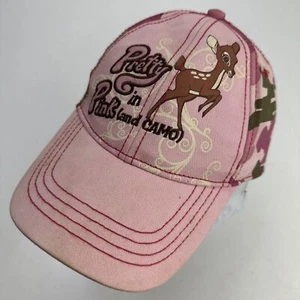 Pretty In Pink & Camo Girls Ball Cap Hat Adjustable Baseball - Picture 1 of 5