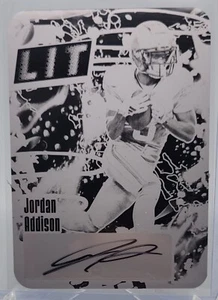 JORDAN ADDISON 2023 LEAF PRO SET METAL BLACK PLATE AUTO RC 1/1 VIKINGS - Picture 1 of 2