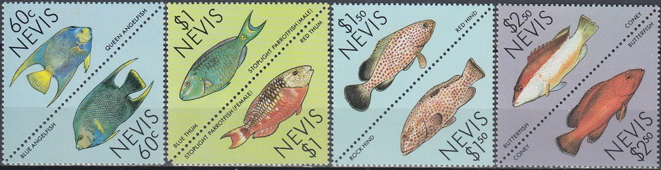 Nevis Pez de los Arrecifes de Coral 1987 MNH-12 euros Foto 1 de 1