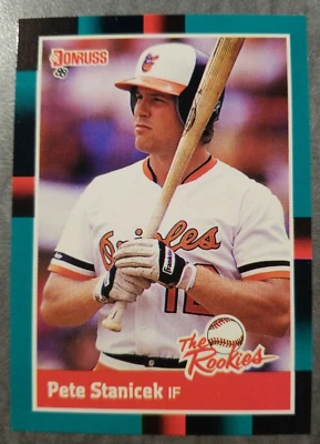 Pete Stanicek Baltimore Orioles 1988 Donruss Rookie #15 Baseball Card  - Image 1 of 2