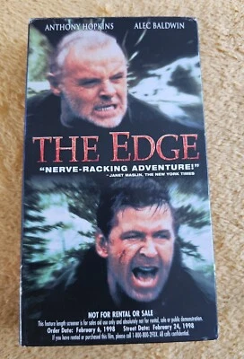 The Edge VHS 1997 Anthony Hopkins Baldwin Preview Cassette Screener Vintage Foto 1 de 4