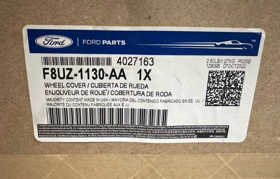 Tampa de roda calota OEM Ford E-150, E-250, E-350, E-450 SRW 16" F8UZ1130AA - Imagem 1 de 1