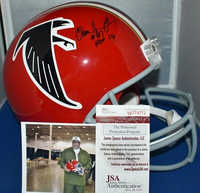 CLAUDE HUMPHREY AUTOGRAPHED FULL SIZE REPLICA HELMET ATLANTA FALCONS HOF 14 JSA - Image 1 of 4