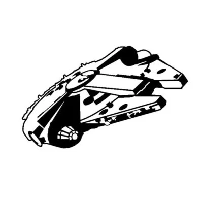 Star Wars Rebels Millennium Falcon Vehicle for Macbook Car Window Decal Sticker - Image 1 of 4