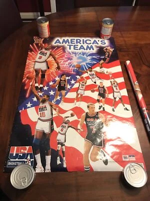 Pair 1992 Starline Michael Jordan America's Dream Team Olympics Posters LOOK - Image 1 of 4