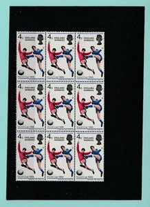FÚTBOL/ESTAMPILLAS - BLOQUE DE 9 SELLOS GANADORES DE INGLANDIA - 1966 - Imagen 1 de 1
