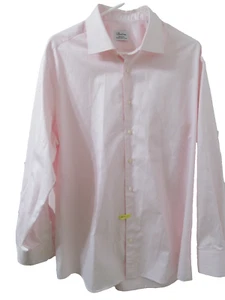 Camisa Stenstroms Hombre Ajustada Rosa Con Botones L/S 18/46 Doble Algodón - Imagen 1 de 7