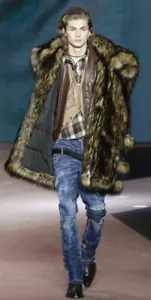 Dsquared2 panciotto uomo di sfilata in pelle nuovo e autentico (retail 1200€) - Foto 1 di 8