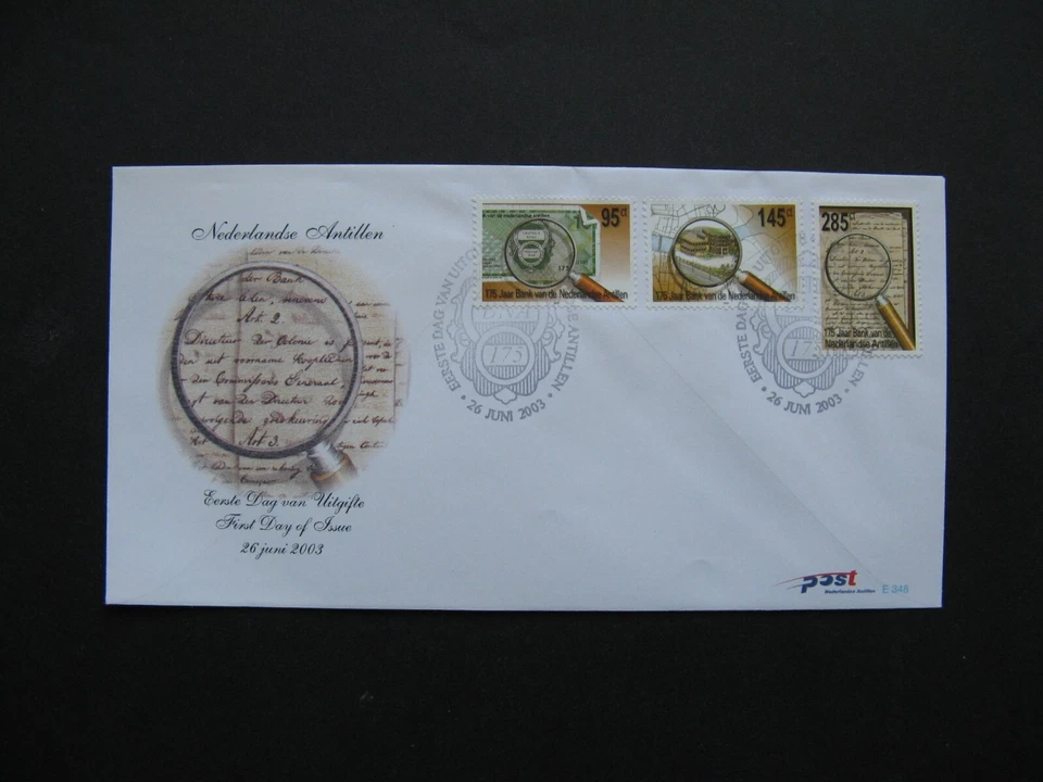 NETHERLANDS ANTILLES, cover FDC 2003, 125 years Central Bank of the Antilles - Image 1 of 1