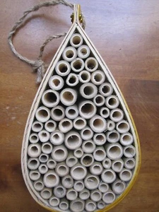 Hanging Hive, Mason Teardrop Bee Habitat, Natural Bamboo Hive hanging bee house  - Picture 1 of 8