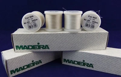 Madeira Thread Size 80/100% Cotton Thread/200m Spool/ 5 colors/NEW 9380 Cotona - Image 1 of 4