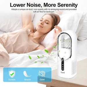 Portable Bladeless Desktop Personal Fan 11.8" for Home, Office and Bedroom White - Picture 1 of 8