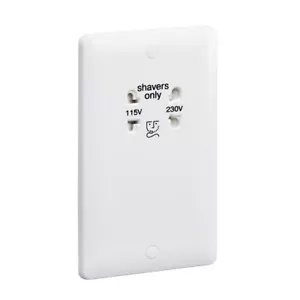 MK MB701WHI Bathroom Shaver Socket 115V/230V White - Picture 1 of 2