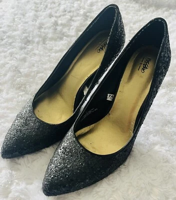 TACONES STILETTOS MUJER BRILLO BRILLO BRILLO MOSSIMO NEGRO Foto 1 de 4