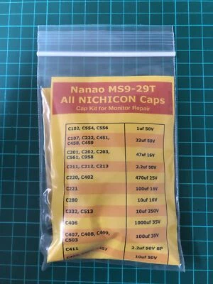 Cap Kit Révision Écran Borne Arcade Platine Nanao MS9-29T Nichicon Taito Egret 2