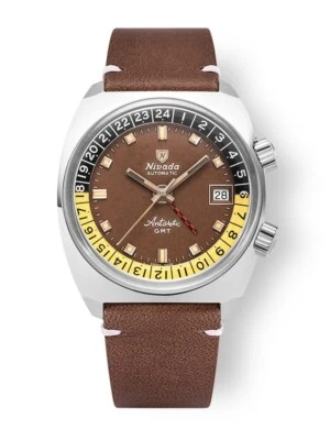 Nivada Grenchen Antarctic GMT esfera tropical 36 m edición limitada de 99 distribuidor autorizado Foto 1 de 3