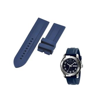 AR5873 23mm Blue Rubber Strap For Emporio Armani - Picture 1 of 7