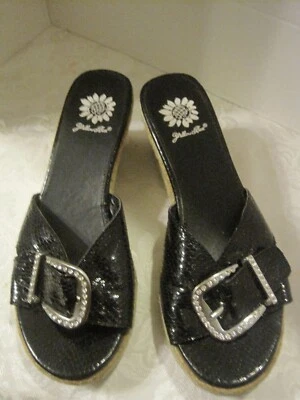 Sapatos femininos Yellow Box 8 bling mules pretos - Imagem 1 de 4