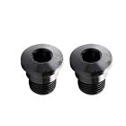 Black Covered Bike Rear Derailleur Fixing Bolts for Added Security (2 Pack)