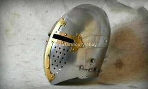 16 Gauge Steel Medieval Sugarloaf Helmet Reenactment Fighting Helmet - Picture 1 of 5