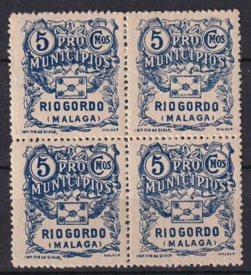 Etiquetas locales SCW Riogordo (Málaga) Ed. Bloque de papel gris 4p de 4 Foto 1 de 2