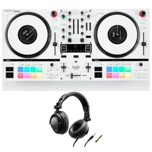 Hercules DJ Control Inpulse T7 White w/ Hercules HDP DJ45 Back Headphones Bundle - Picture 1 of 8