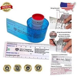 Easy Read 11" Diameter Pipe Cutting Guide with Accurate Polycarbonate Design - Picture 1 of 8