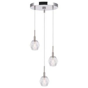 Woodbridge Lighting Jewel 3-Light Metal Cluster Pendant in Satin Nickel - Picture 1 of 4
