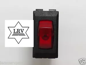 RV, Black / Red On/Off Switch SPST Illuminated in On Position 20A 12v - Foto 1 di 3