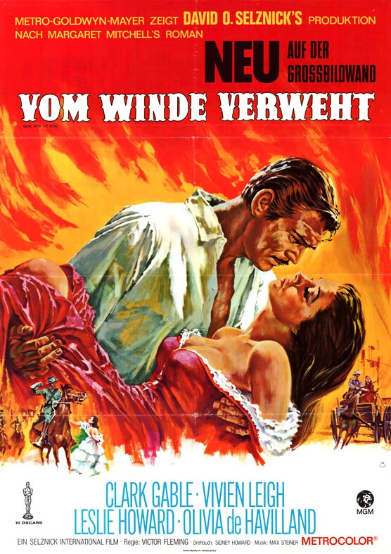 Vom Winde verweht ORIGINAL A1 Kinoplakat Clark Gable / Vivien Leigh / L. Howard - Bild 1 von 1
