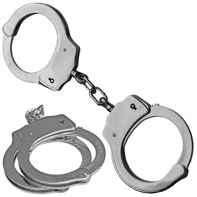 MFH Handschellen Deluxe Stahl vernickelt inkl. 2 Schlüssel Security Polizei - Bild 1 von 4