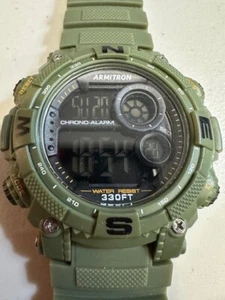 Armitron Pro Sport Alarm Chronograph Men’s Watch MD12259(R) 40/8284 Water Resist - Picture 1 of 7