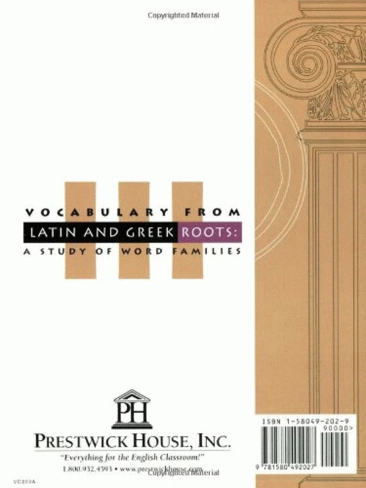 Vocabulary from Latin and Greek Roots III - Image 1 of 1