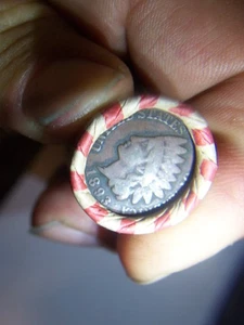 INDIAN HEAD & WHEAT PENNY ROLL WITH A 1893 INDIAN HEAD PENNY SHOWING - Picture 1 of 3