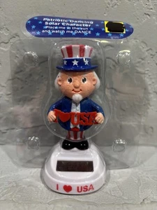 NEW Patriotic/4th of July Solar Dancing Uncle Sam: I LOVE USA! - Picture 1 of 1