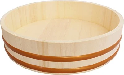Ichihara Woodworks Sushi Oke (bois blanc avec cerceaux en plastique) 42 cmLiv... - Photo 1/4