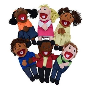 - CF100-896 15" Ethnic Children Puppets with Movable Mouths, Kids/Toddlers - Picture 1 of 7
