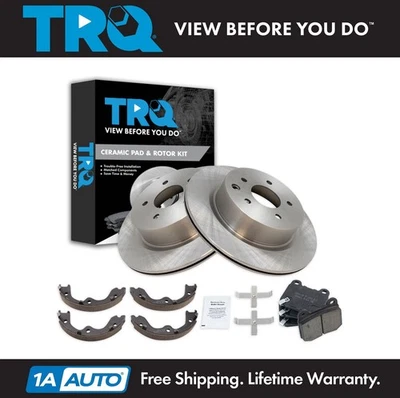 TRQ Rear Ceramic Brake Pad & Rotor Kit Fits 2006-2009 Nissan 350Z Foto 1 de 4